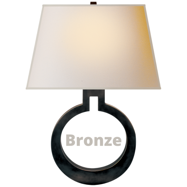 Applique murale cercle laiton ou bronze
