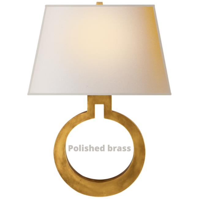 Applique murale cercle laiton ou bronze