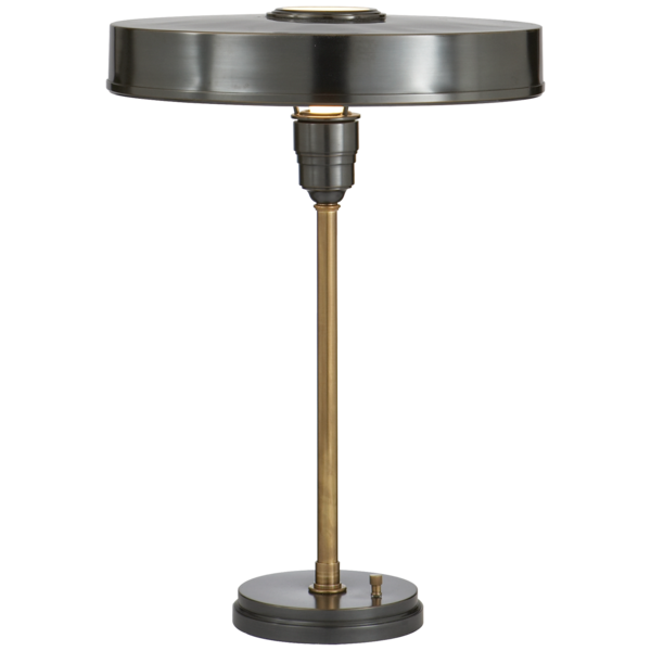 Lampe de bureau luxe bronze ou nickel poli rustique