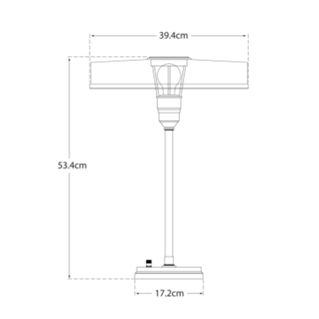 Lampe de bureau luxe bronze rustique