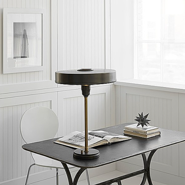 Lampe de bureau luxe bronze rustique