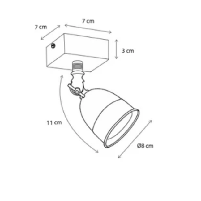 Draaibare plafondlamp landelijk brons, nikkel of chroom