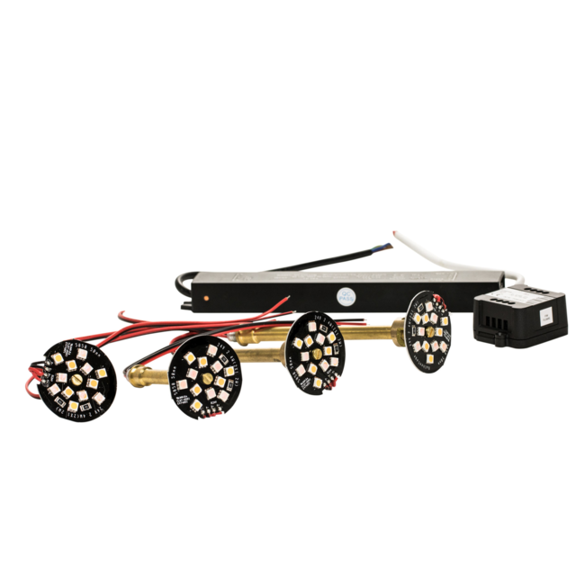 Set LED modules voor kaarshuizen (enkel, per 4, per 7 of uitbreidbaar)