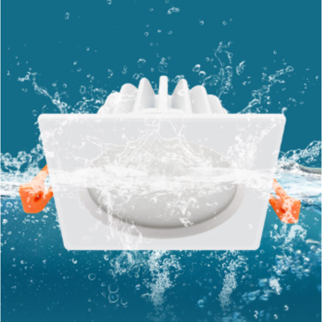 LED inbouwspot badkamer IP65 dimbaar vierkant geen trafo vereist