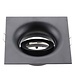 Inbouwspot vierkant zwart 230V design zaagmaat 95mm