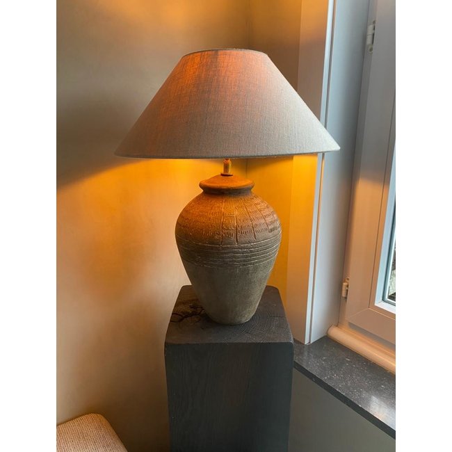 Lampe de chevet en céramique avec abat-jour