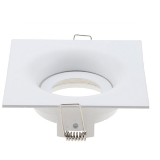 Inbouwspot zaagmaat 95mm GU10 230V wit vierkant design Inbouwspot zaagmaat 95mm GU10 230V wit vierkant design