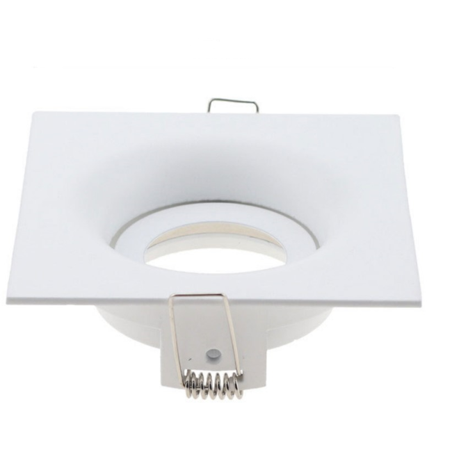 Spot encastrable GU10 perçage 95 mm blanc carré design