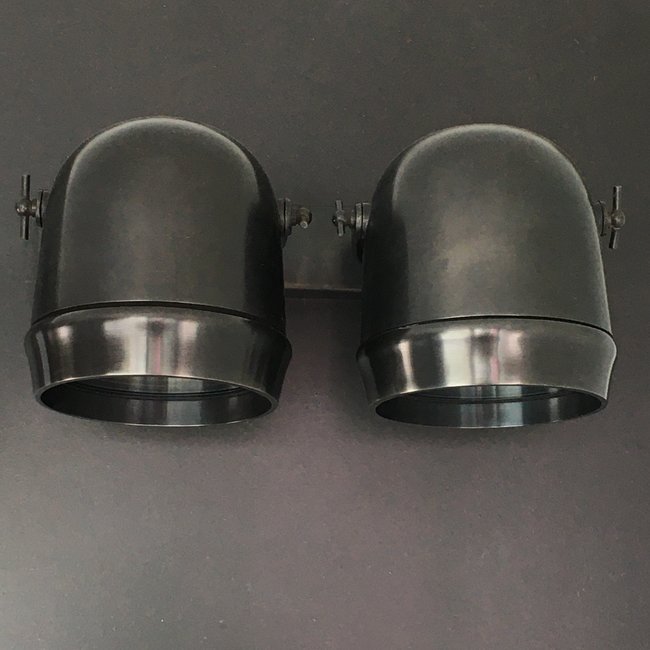 Applique double spot rustique bronze, nickel, chrome