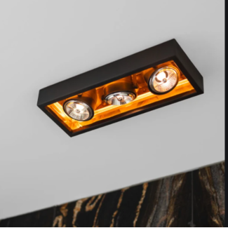 Lampe 3 spots rustique bronze, nickel, chrome Lampe 3 spots rustique bronze, nickel, chrome