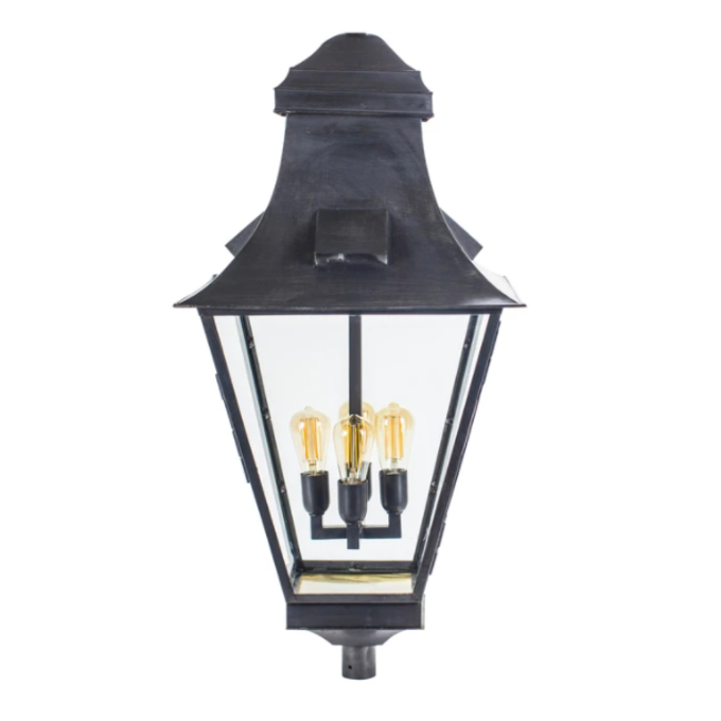 Buitenlamp paal brons 4xE27