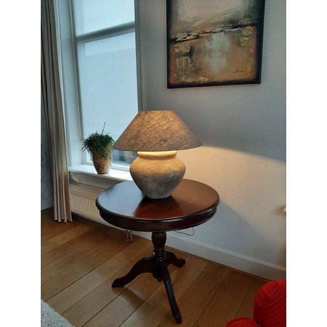 Lampe de chevet en céramique avec abat-jour