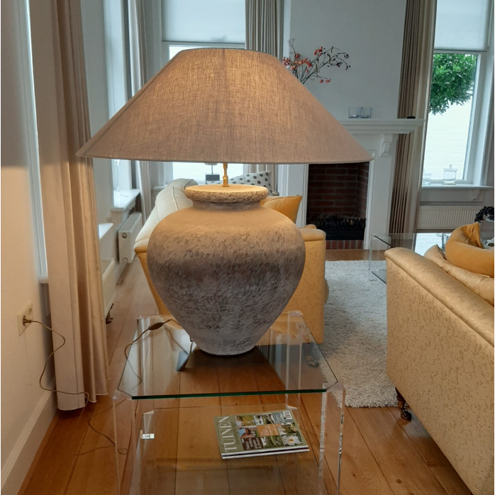 Tafellamp keramiek kap 90cm hoog - Feluce