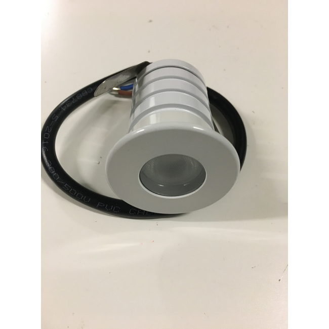 Petit spot encastrable LED blanc 3W IP67 dimmable 230V