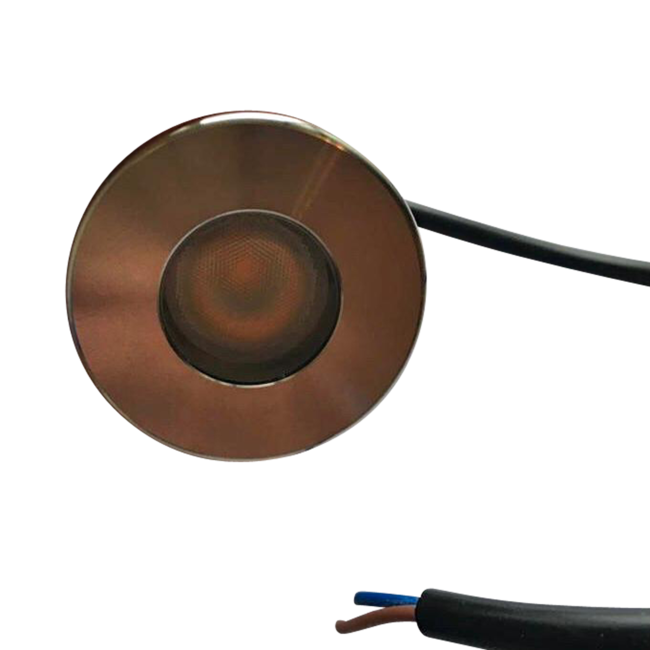 Petit spot salle de bain IP67 gris 3W dimmable 230V