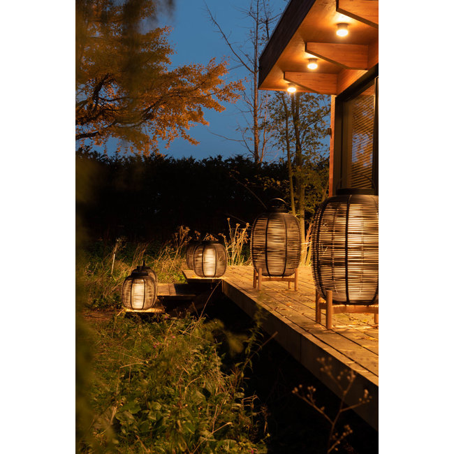 Tuinlamp zonne energie 41cm hoog beige of zwart