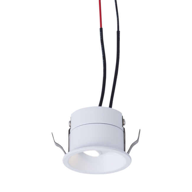 Spot LED encastrable diamètre 40mm orientable 3W scie 35mm noir, blanc