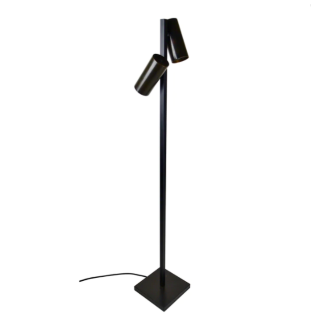 Lampadaire double bronze pour 2xGU10
