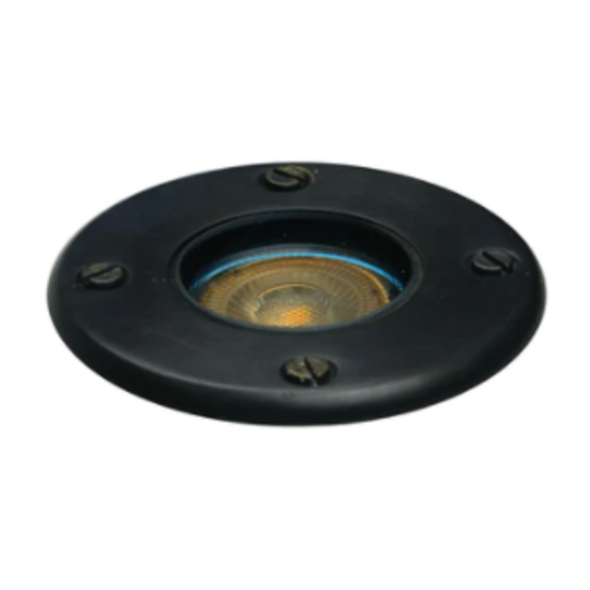 Grondspot diameter 7,5cm brons, geborsteld nikkel of chroom