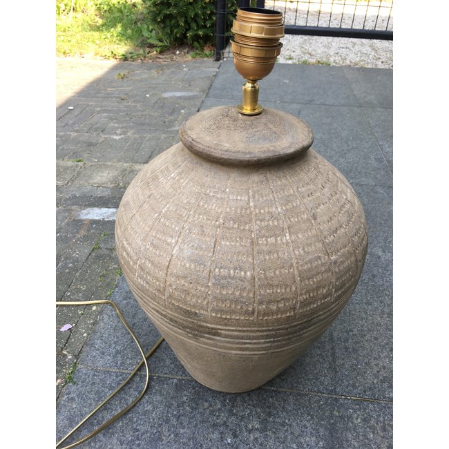 Lampe terre cuite avec abat-jour