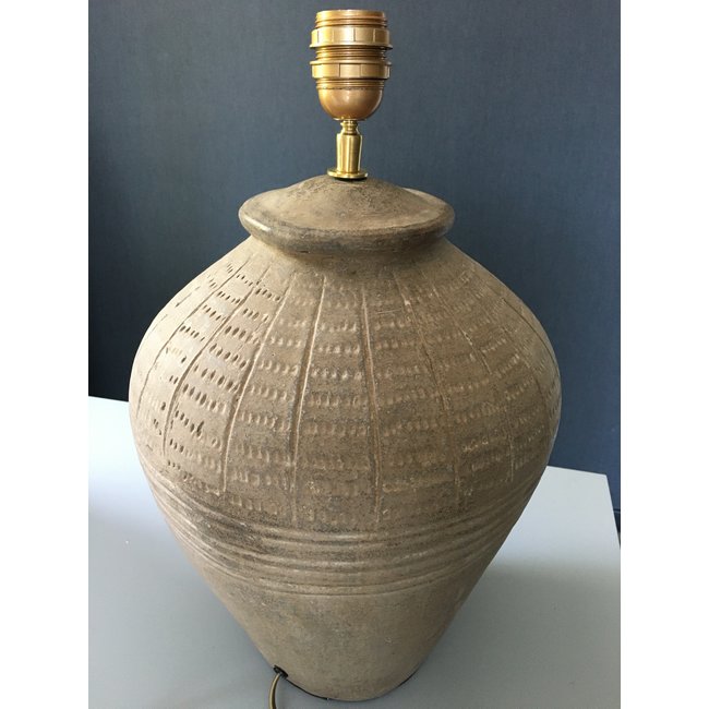 Lampe terre cuite avec abat-jour