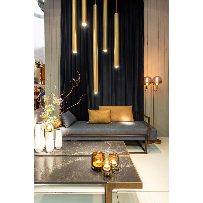 Lampe cylindrique suspension 60, 80 ou 100 cm bronze (1 pièce)