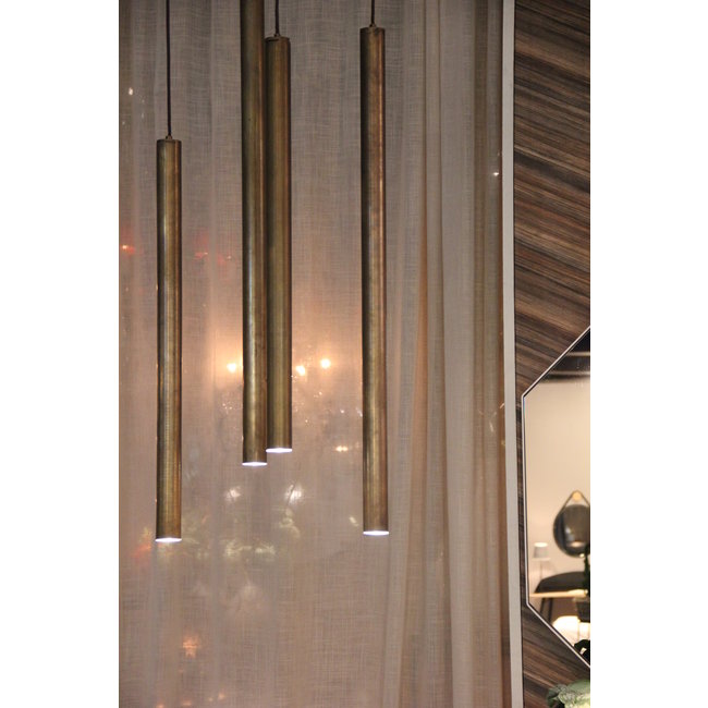 Lampe cylindrique suspension 60, 80 ou 100 cm bronze (1 pièce)