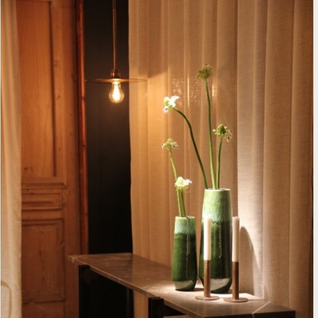 Hanglamp schijf brons diameter 26 of 35 cm