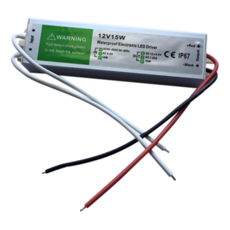 LED driver 15W input 220V, IP67, output 12V voor 3-015, 3-016 en 3-017