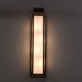 Lange wandlamp messing 70cm hoog Lange wandlamp messing 70cm hoog