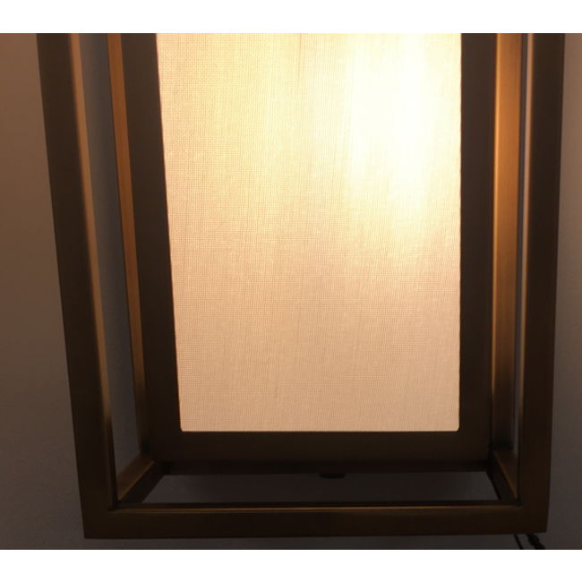 Lange wandlamp messing 70cm hoog