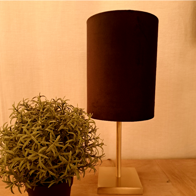 Stijlvolle tafellamp goudkleur 20cm hoog