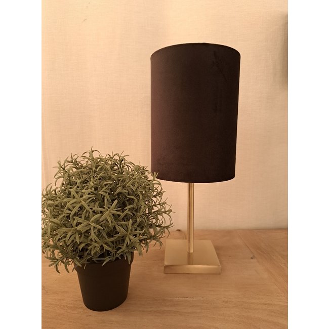 Stijlvolle tafellamp goudkleur 20cm hoog