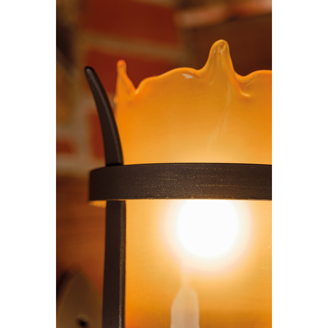 Fakkel kasteel oud brons 95cm hoog (1 stuk)