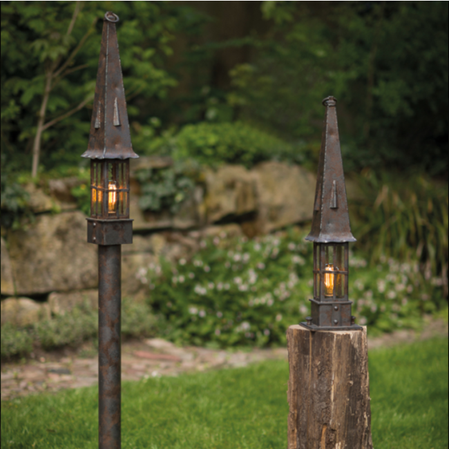 Lanterne jardin fer forgé (une pièce)