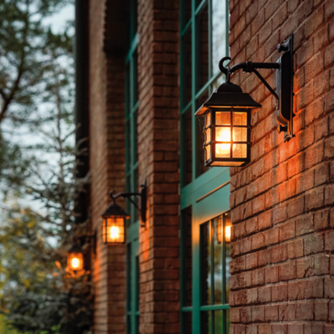 Lanterne fer forgé extérieur au crochet 1xE27