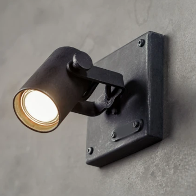 Industriële plafondspot in smeedijzer artisanaal 1xGU10