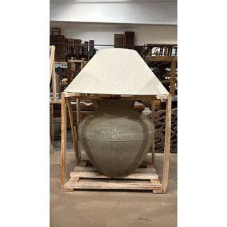 Keramieklamp 5101E-5101C-24 + lampenkap New Natural Linen - 75/27/29