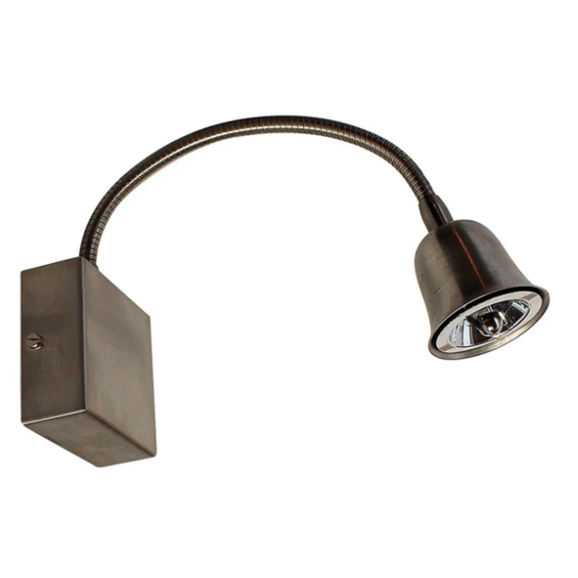 Wandlamp met leeslichtje 6W brons