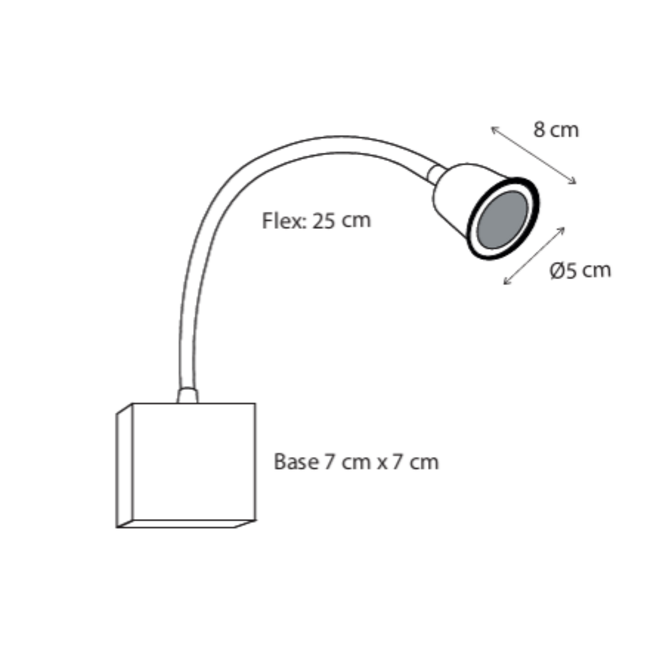 Applique murale avec lampe de lecture 6W bronze