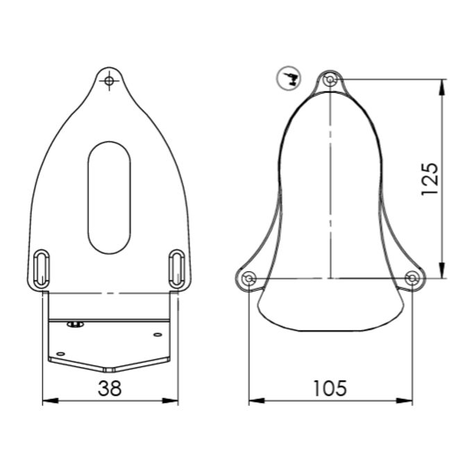 Sierlijke wandlamp brons voor buiten 5W LED IP65
