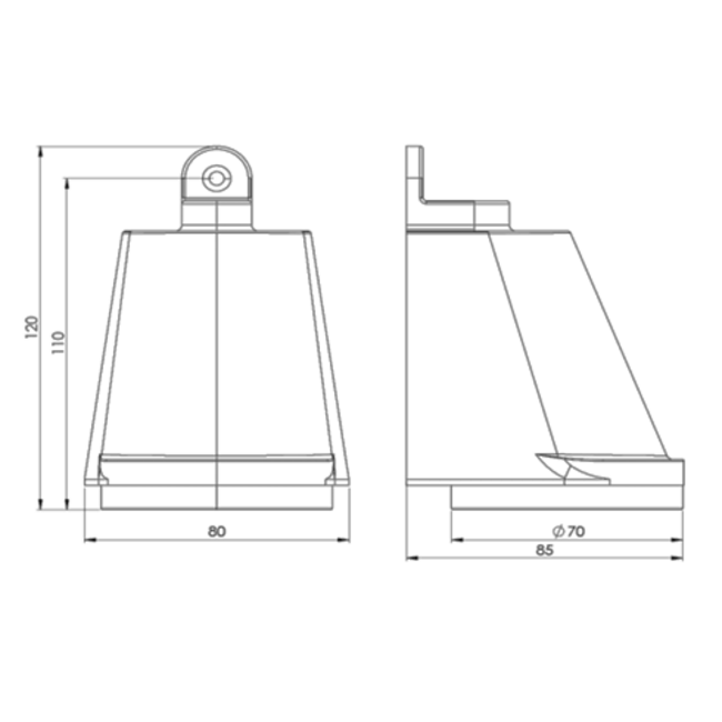 Wandlamp buiten landelijk brons 4W LED IP65