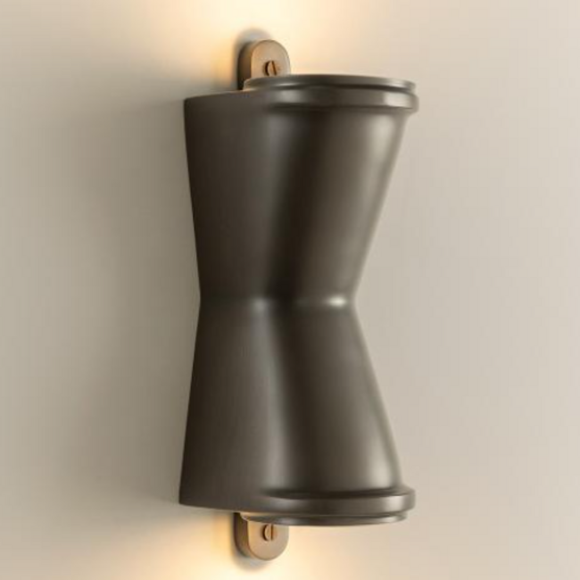 Up down wandlamp IP65 brons landelijk 4W LED dimbaar