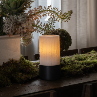 Albast tafellamp draadloos LED kaarslamp 2,4W flikkerend brons