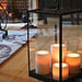 Lampe à poser transparente verre bronze 5 bougies