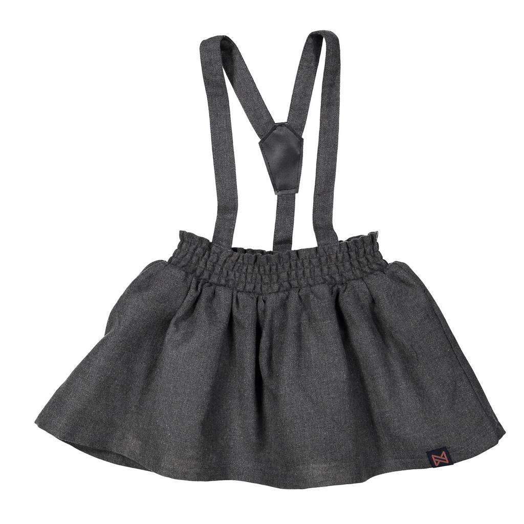 Koko Noko Koko Noko rokje met bretels dark grey melange