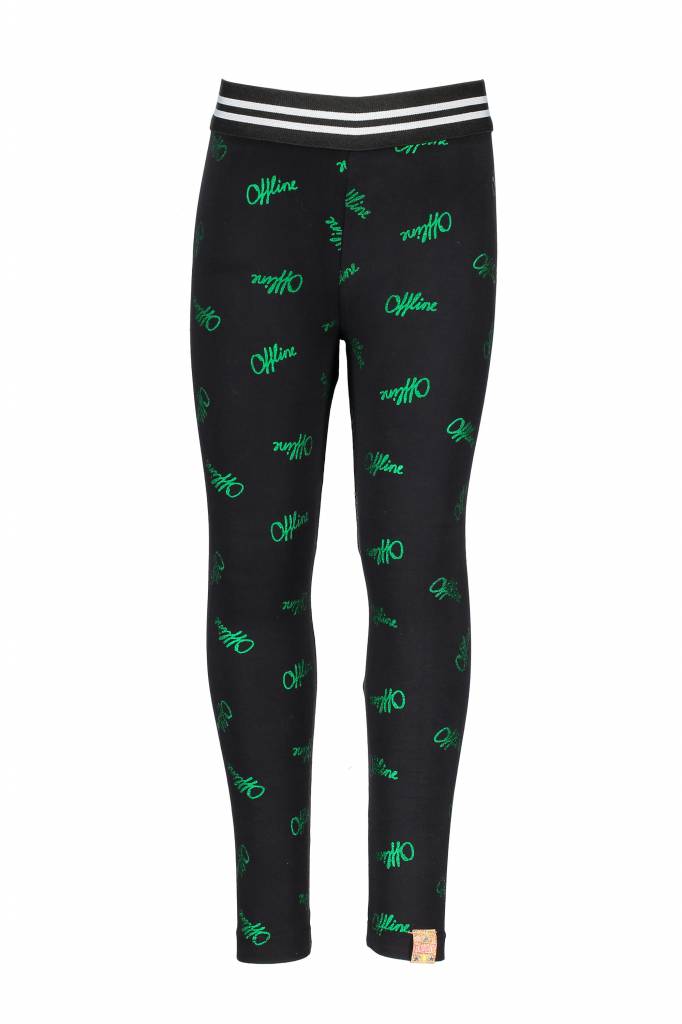 B.Nosy B.Nosy legging with offline ao print black metallic green
