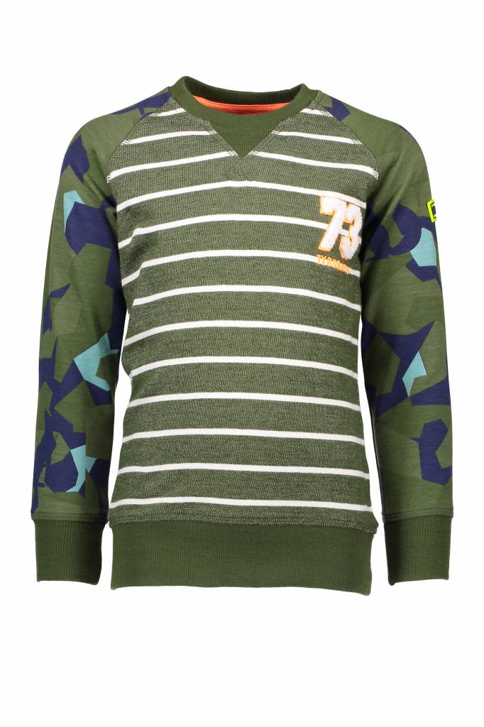 TYGO&vito TYGO&vito trui stripe aop 73 d. army