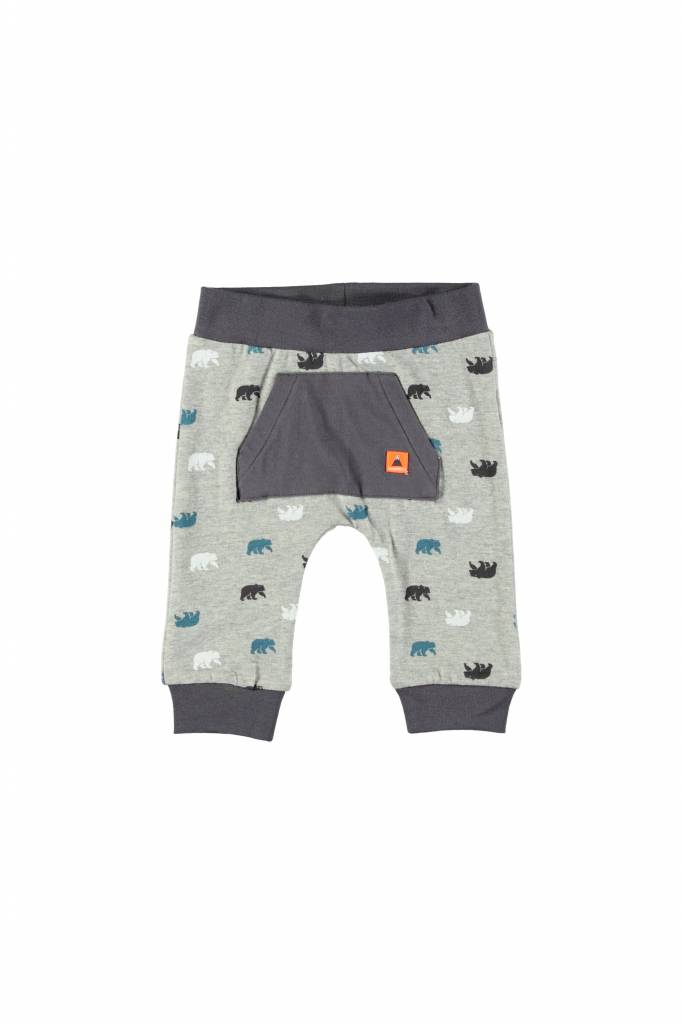 Bampidano Bampidano broekje with front pocket stripe grey melee