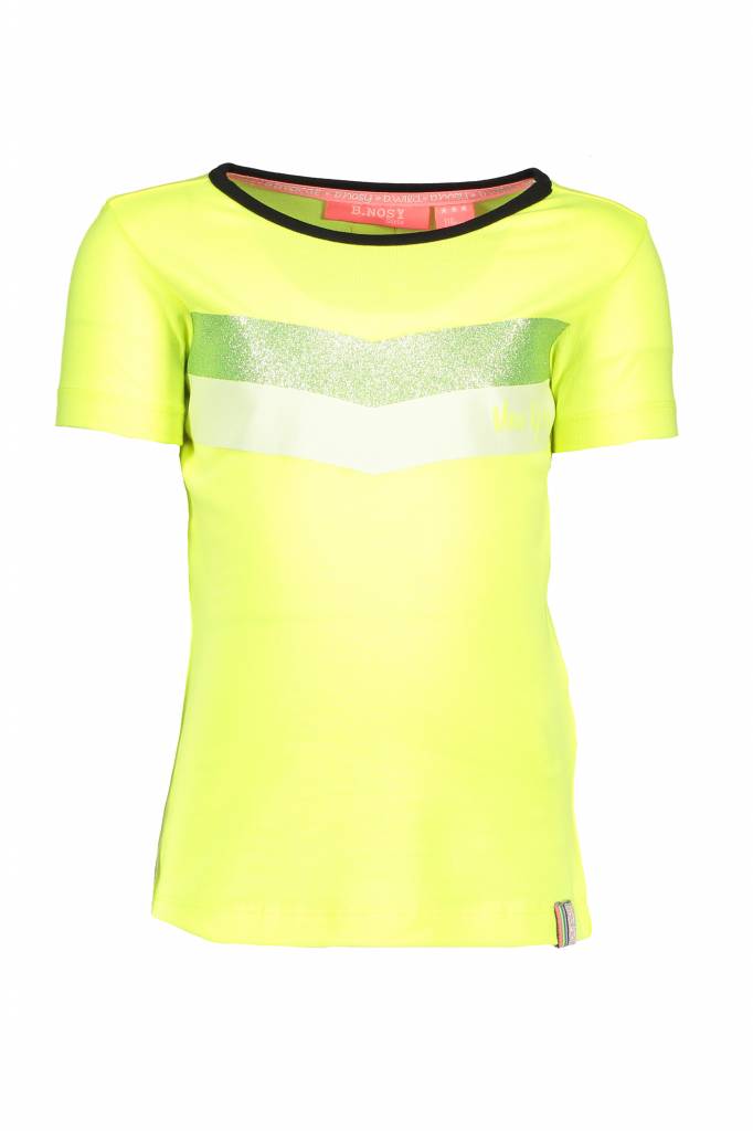 B.Nosy B.Nosy T-shirt with v-shape print electric yellow